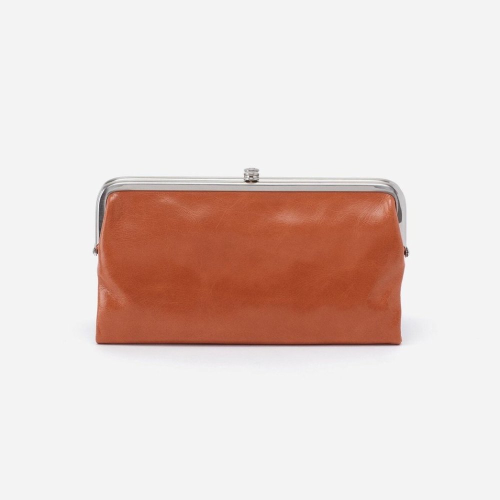 NWT New Hobo Lauren Clutch Wallet Amber Leather Retired Rare